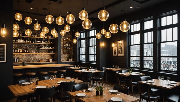 Éclairages suspendus pour restaurant : créez une atmosphère élégante